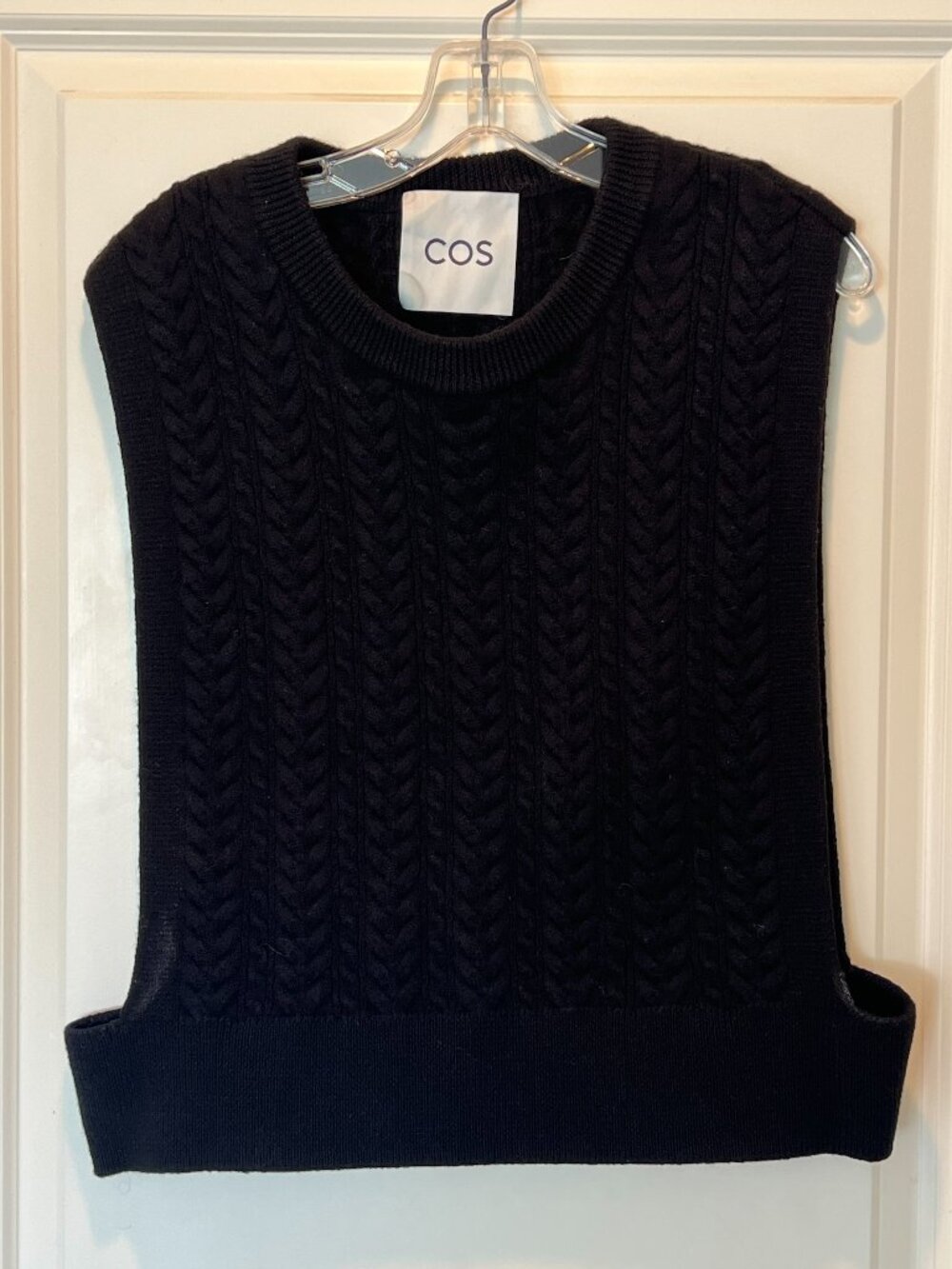 COS black wool sweater vest